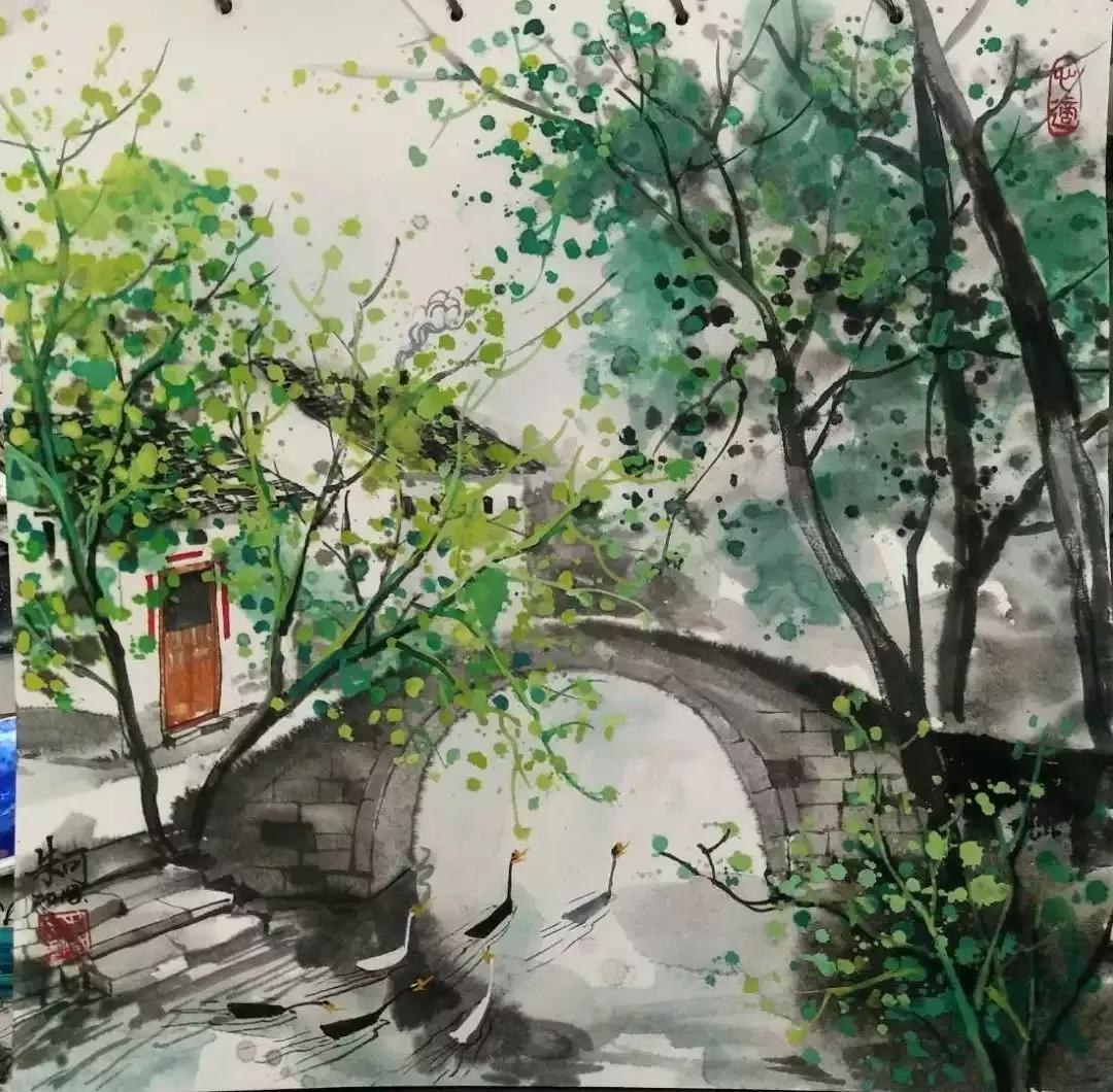 四年级眼中的乡村风景画